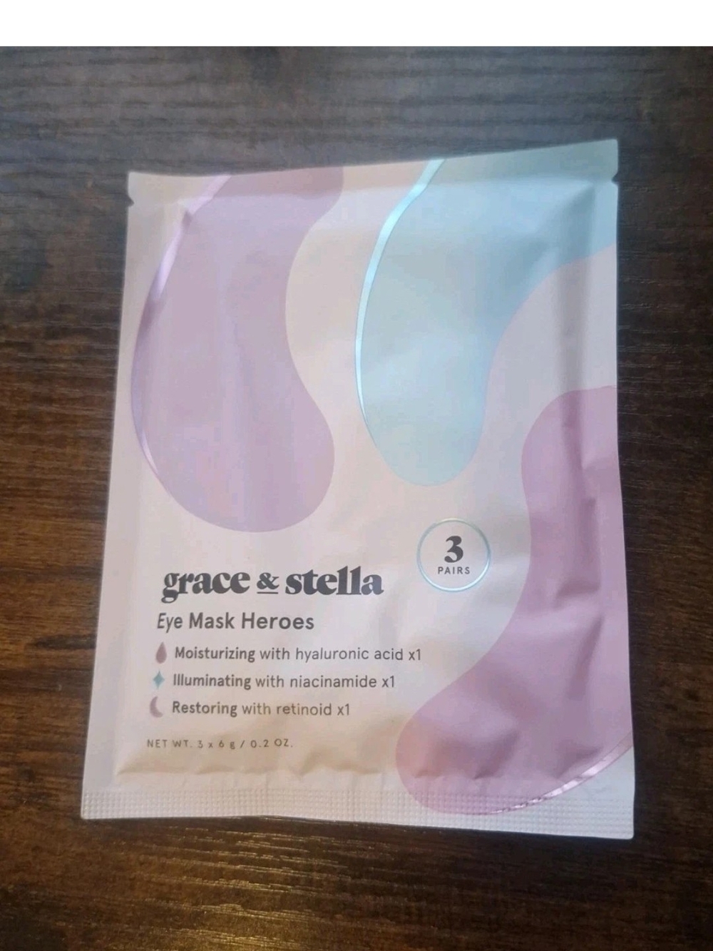grace & stella Pink and Cream Eye Mask Heroes - 3 Pairs